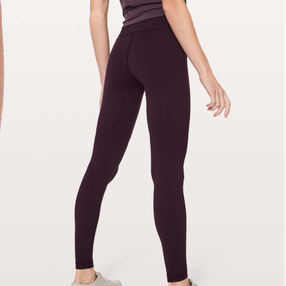 NWT Lululemon Wunder Under High Rise Leggings Black Cherry